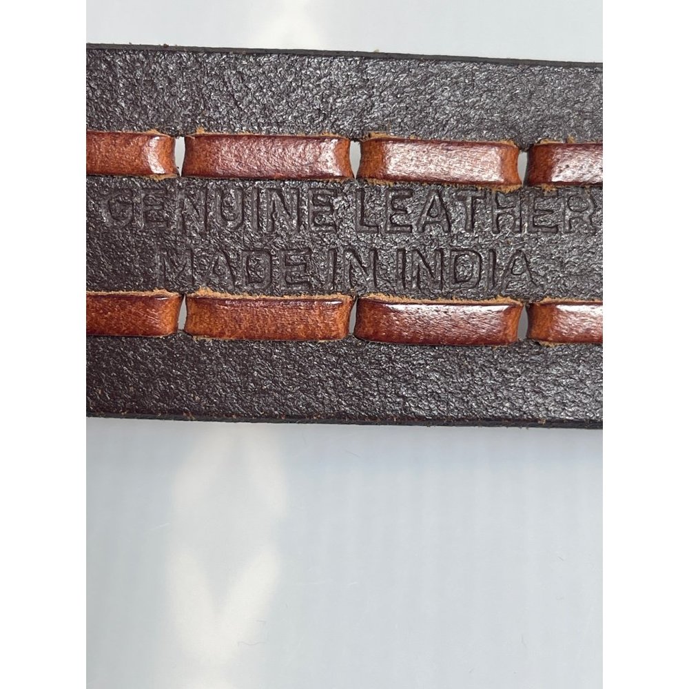Mossimo Supply 19621 Leather Braided Belt Brown Size M - Picture 5 of 5